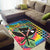 (Custom Personalised) Hawaii Rainbow Tie Dye Area Rug Flowers Polynesian Hawaiian Tribal LT13 - Polynesian Pride