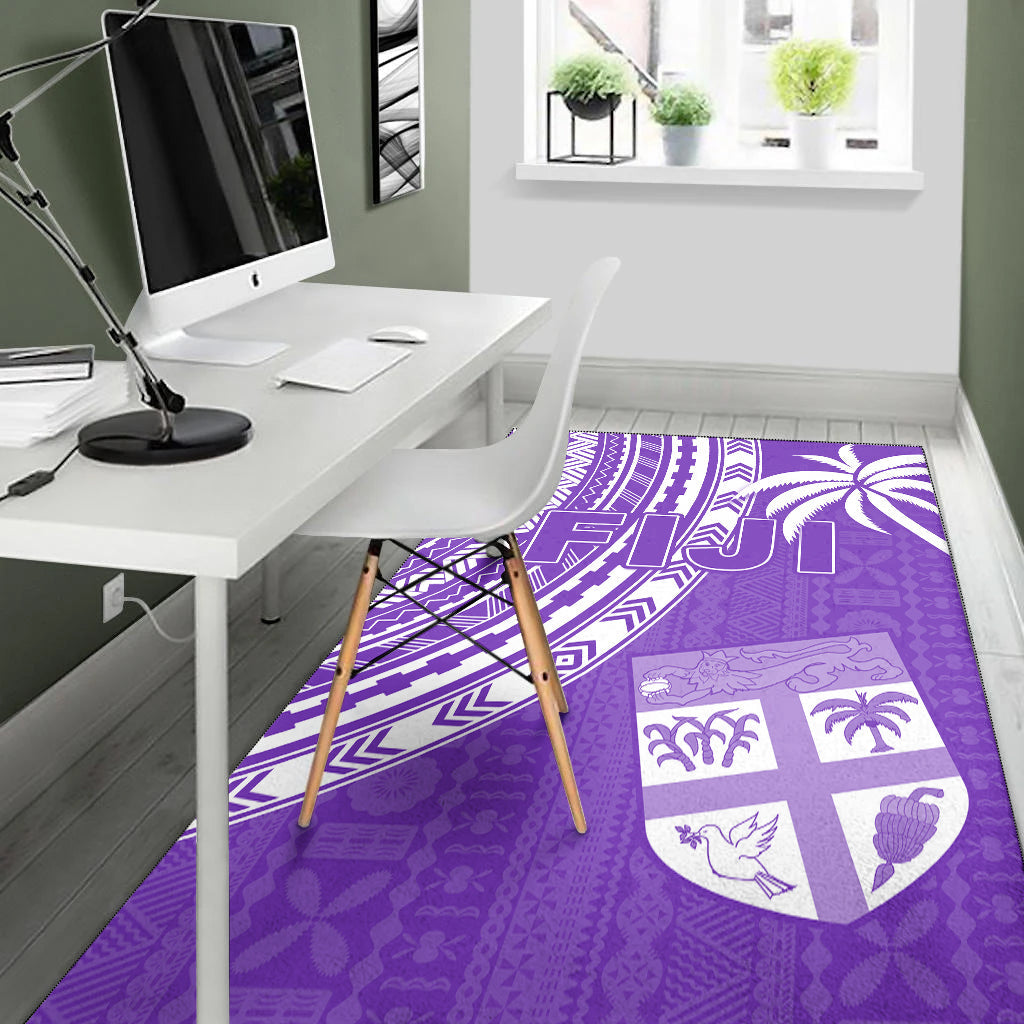 Fiji Rugby Sevens Area Rug Fijian 7s Tapa Polynesian Purple LT13 - Polynesian Pride