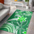 (Custom Personalised) Hawaii Flowers Wave Area Rug Kanaka Maoli Green Polynesian LT13 Green - Polynesian Pride