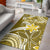 (Custom Personalised) Hawaii Flowers Wave Area Rug Kanaka Maoli Gold Polynesian LT13 Gold - Polynesian Pride