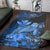 Hawaii Monk Seal Area Rug Kakau With Kanaka Blue LT14 Blue - Polynesian Pride