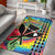 (Custom Personalised) Hawaii Rainbow Tie Dye Area Rug Flowers Polynesian Hawaiian Tribal LT13 Art - Polynesian Pride