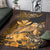 Hawaii Monk Seal Area Rug Kakau With Kanaka Gold LT14 Gold - Polynesian Pride