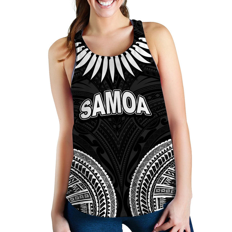 Samoa Ula Nifo Tribal Women Tank Top White Style LT6 White - Polynesian Pride