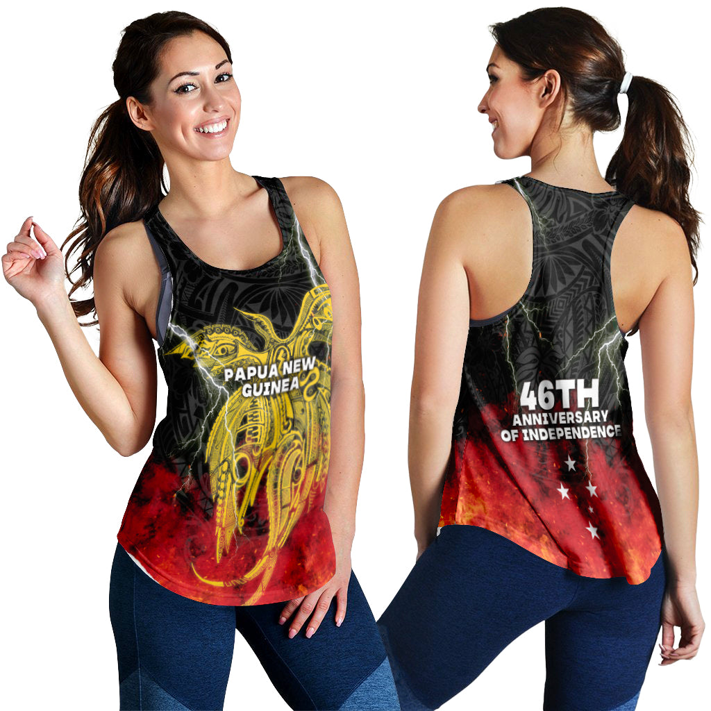 Papua New Guinea Women Racerback Tank Independence Day Special Style LT16 - Polynesian Pride