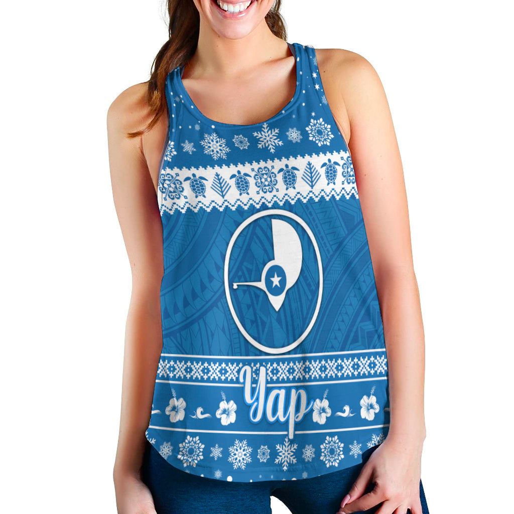 (Custom Personalised) FSM Yap Christmas Women Racerback Tank Simple Style LT8 - Polynesian Pride