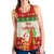 Hawaii Christmas Women Racerback Tank Santa Claus Surfing Simple Style - Beige Red LT8 - Polynesian Pride