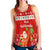 (Custom Personalised) Hawaii Christmas Women Racerback Tank Santa Claus Surfing Simple Style - Red LT8 - Polynesian Pride