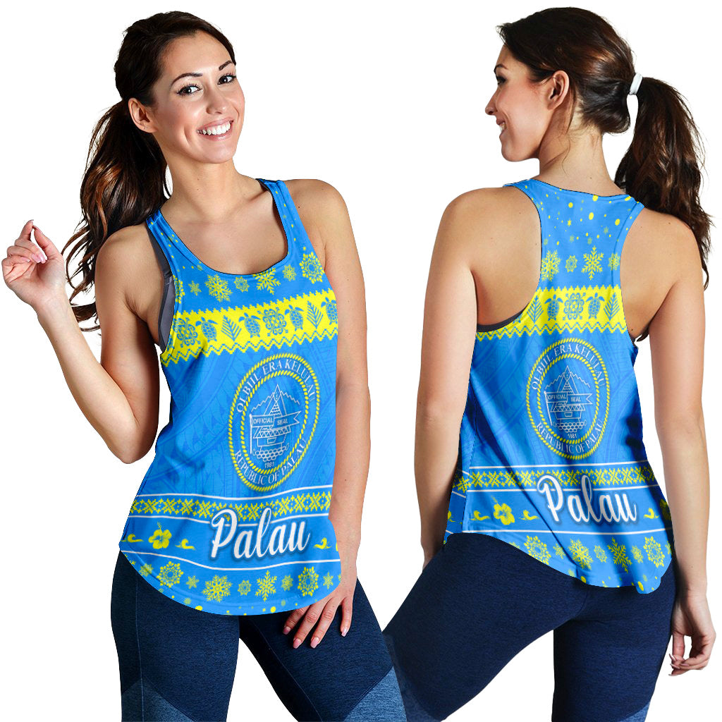 Palau Christmas Women Racerback Tank Simple Style LT8 - Polynesian Pride