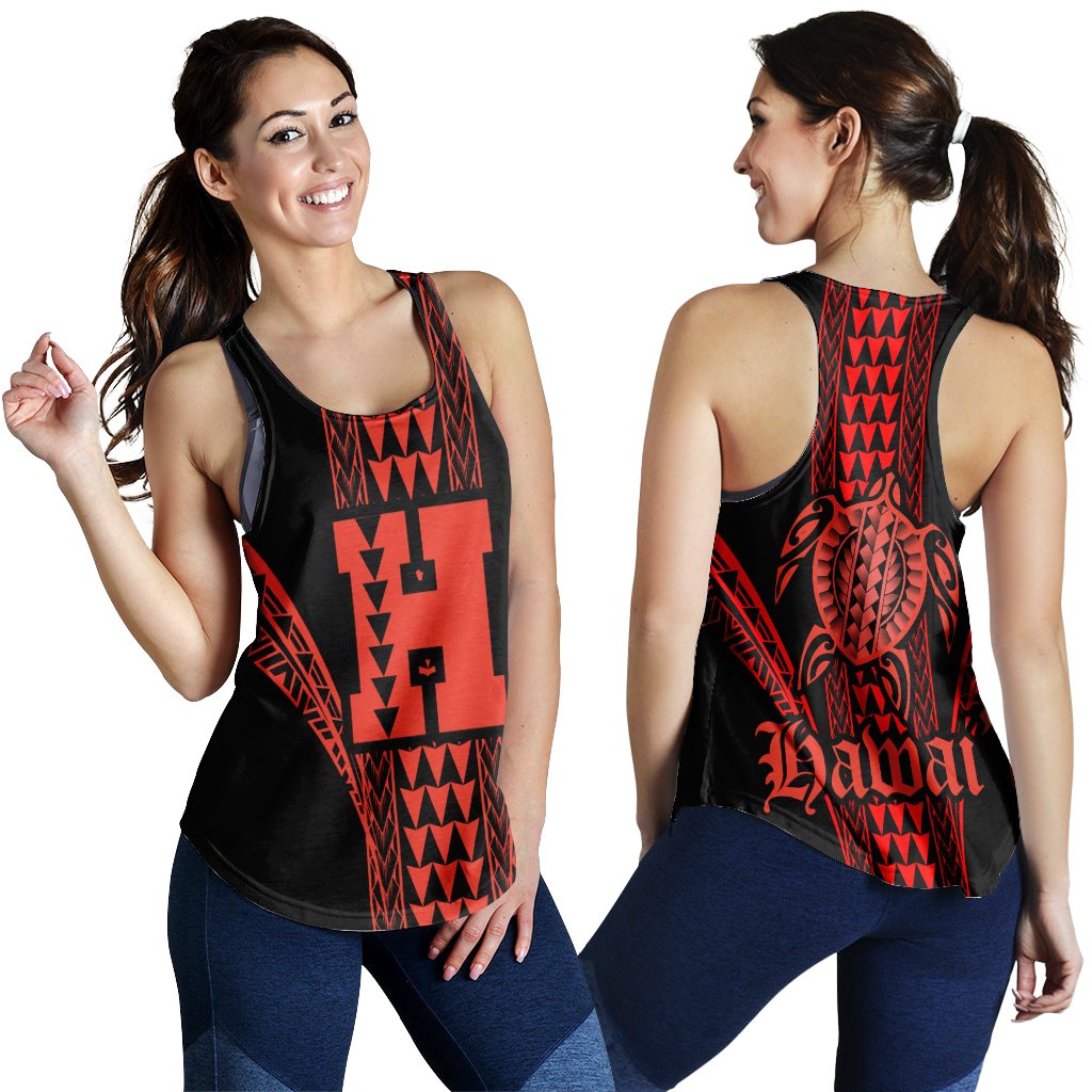 Hawaii Island Polynesian Racerback Tank - Comely Style - AH Red - Polynesian Pride