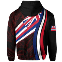 Hawaii Flag Polynesian Hoodie Zip Ten Style - Polynesian Pride