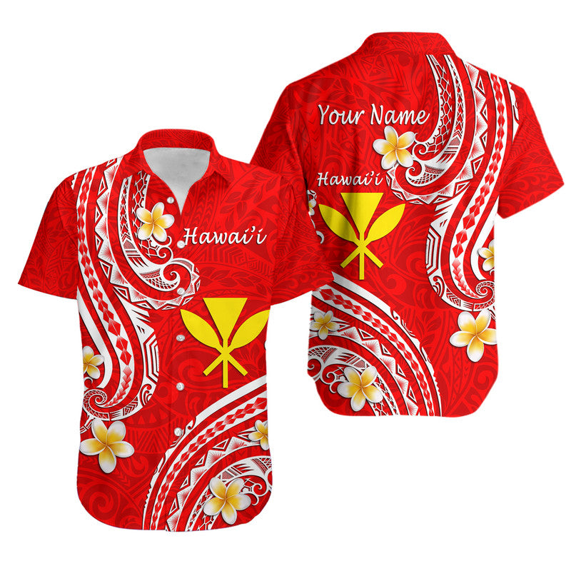 (Custom Personalised) Hawaii Hawaiian Shirt Red Polynesian Line Style LT9 Unisex Red - Polynesian Pride