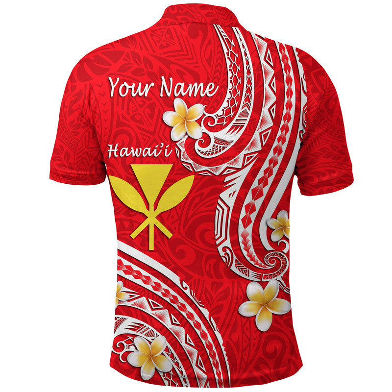 Custom Hawaii Polo Shirt Red Polynesian Line Style LT9 - Polynesian Pride