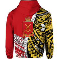 Custom Tonga Terra Marique Hoodie Red Polynesian Minimalist Style LT9 - Polynesian Pride