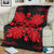 Hawaiian Quilt Maui Plant And Hibiscus Premium Blanket - Red Black - AH - Polynesian Pride