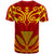 Hawaii Kanaka Polynesian Football Jersey T Shirt Red and Yellow Bernice Style - Polynesian Pride