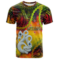 New Zealand Maori T Shirt Aotearoa Manaia Reggae Paua Shell Heare Ra LT9 Adult Reggae - Polynesian Pride