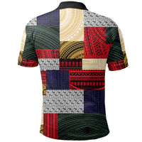 Polynesian All Over Polo Shirt Polynesian Design Retro Patchwork - Polynesian Pride