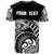 Tahiti Custom T Shirt Ethnic Style With Round Black White Pattern - Polynesian Pride