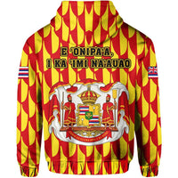 Polynesian Queen Liliuokalani Flag of Hawaii Zip Hoodie - Polynesian Pride