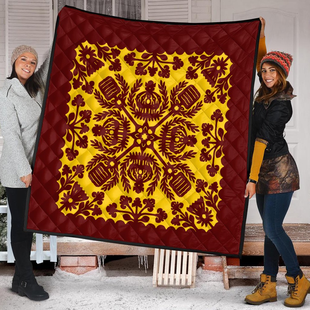 Hawaii Quilt - Royal King Quilting Style Quilt - AH - Polynesian Pride