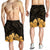 Royal Hibiscus Polynesian Tribal Golden Men's Shorts - AH - Polynesian Pride