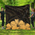 Royal Hibiscus Polynesian Tribal Golden Premium Quilts - AH Black - Polynesian Pride