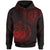 Samoa Hoodie Polynesian Patterns With Coat of rms Red Color Unisex Black - Polynesian Pride