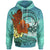 Samoa Hoodie Tropical Flowers Style Unisex Blue - Polynesian Pride