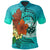 Samoa Polo Shirt Tropical Flowers Style Unisex Blue - Polynesian Pride