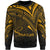 Samoa Sweatshirt - Cross Style Gold Color Unisex Black - Polynesian Pride