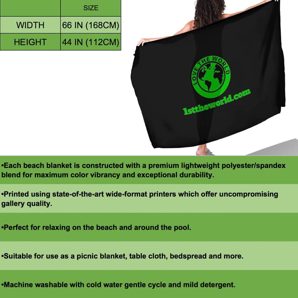 Kanaka Maoli (Hawaiian) Sarong - Sea Turtle Tropical Hibiscus And Plumeria - Polynesian Pride