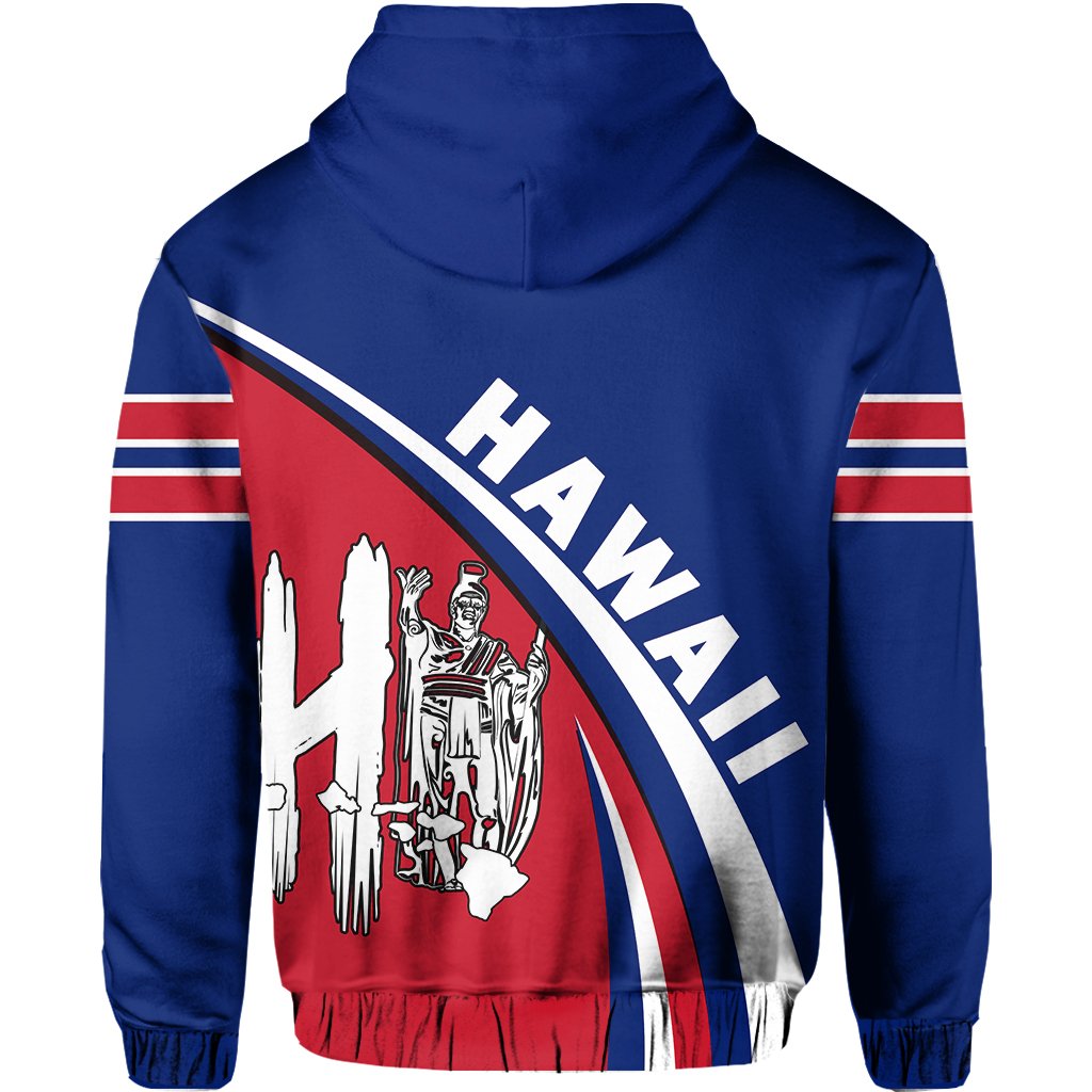 Hawaii National Flag Zip up Hoodie up Style - Polynesian Pride