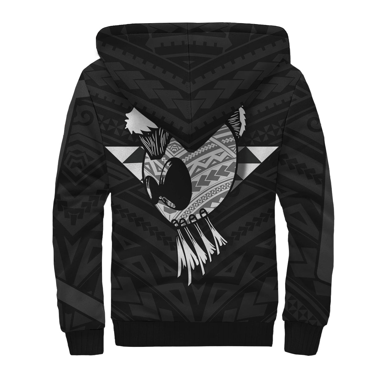 Polynesian Helmet Kanaka Warrior Hawaii Sherpa Hoodie LT13 - Polynesian Pride