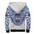 (Custom Text And Number) Samoa Rugby Sherpa Hoodie Manu Samoa 7s Ginger White Polynesian LT14 - Polynesian Pride