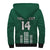 (Custom Text And Number) Hawaii Football Sherpa Hoodie Kakau Rainbow Warriors Helmet LT14 - Polynesian Pride