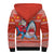 (Custom Personalised) Hawaii Christmas Sherpa Hoodie Santa Shark Mele Kalikimaka Tribal LT14 - Polynesian Pride