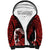 (Custom Personalised) Hawaii Sherpa Hoodie Kakau Polynesian Crab With Waves Ver.03 LT14 Unisex Red - Polynesian Pride