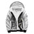 New Zealand Silver Fern Rugby Sherpa Hoodie All Black Maori Version White LT14 Unisex White - Polynesian Pride