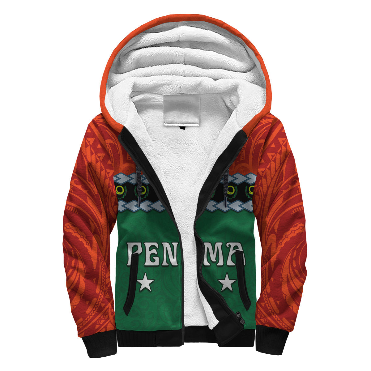 (Custom Personalised) Penama Province Shepa Hoodie Vanuatu Pig Tusk Polynesian Flag Style LT14 Unisex Green - Polynesian Pride