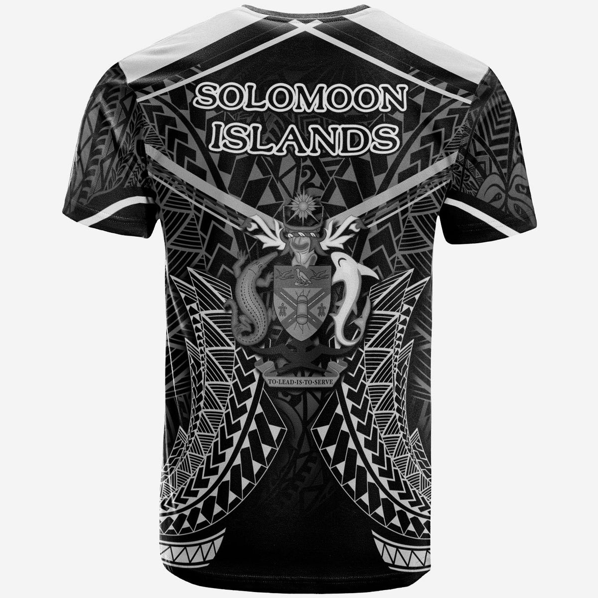 Solomon Islands T Shirt Solomon Islands Seal With White Line Style - Polynesian Pride