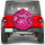 Breast Cancer Awareness Spare Tire Cover Hibiscus Polynesian No One Fights Alone LT13 - Polynesian Pride