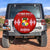 (Custom Personalised) Kingdom of Tonga Spare Tire Cover Ngatu Pattern Tongan LT13 Red - Polynesian Pride