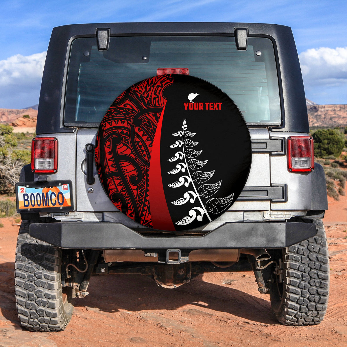 (Custom Personalised) New Zealand Silver Fern Rugby Spare Tire Cover Maori Pattern LT13 - Polynesian Pride
