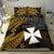 (Custom Personalised) Wallis and Futuna Bedding Set Enjoy Polynesian Flowers Version Gold LT13 - Polynesian Pride