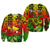 (Custom Personalised) Hawaii Flowers Sweatshirt Color Tribal Pattern Hawaiian LT13 Unisex Reggae - Polynesian Pride