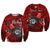 (Custom Personalised) The Shaka Hawaii Sweatshirt Tropical Flowers Red Version LT13 Unisex Red - Polynesian Pride