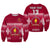 (Custom Text and Number) Beulah College Sweatshirt Ngatu Pattern Tonga LT13 Unisex Maroon - Polynesian Pride