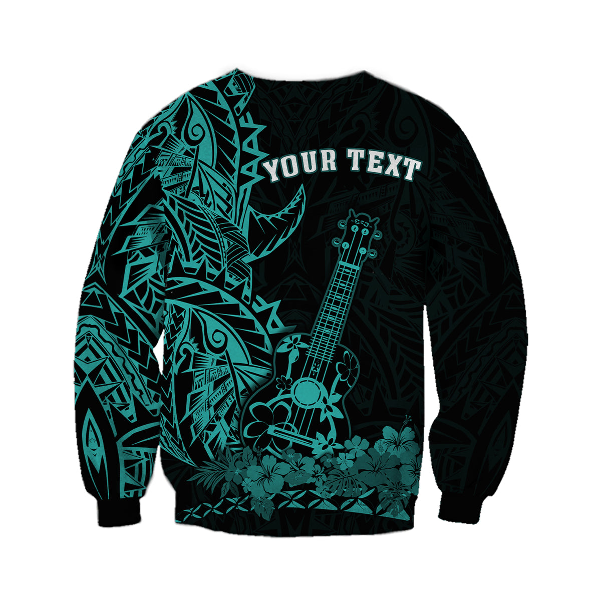 (Custom Personalised) Hawaii Polynesian Sweatshirt Ukulele Turquoise LT13 - Polynesian Pride