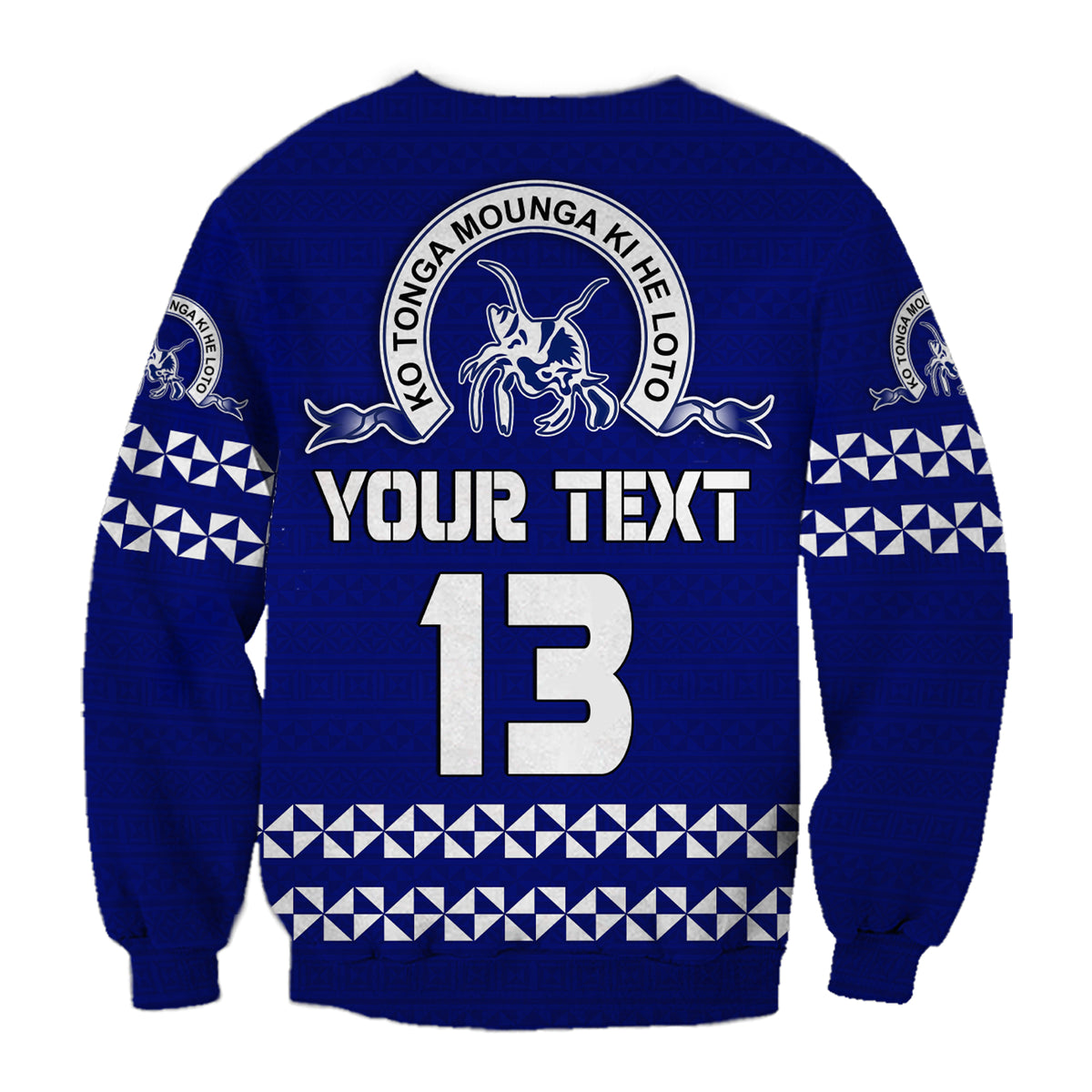 (Custom Text and Number) Tonga Tupou College Toloa Sweatshirt 156 Years Anniversary Tongan Ngatu LT13 - Polynesian Pride